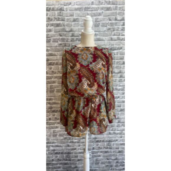 Urban Outfitters Lucca Paisley open back romper size S - Picture 4 of 10